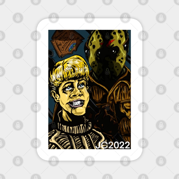 Friday The 13th “Mother Knows Best” Pamela & Jason portrait (original) Magnet by StagArtStudios