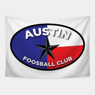 Austin Foosball Club Texas Flag Oval Tapestry