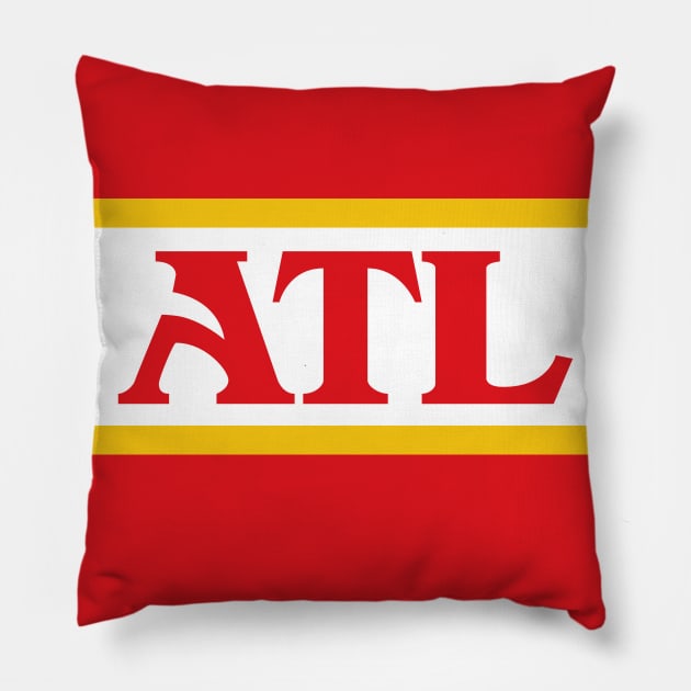 ATL Retro Font - Red Pillow by KFig21