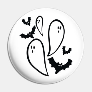 ghosts and bats Pin