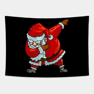 Dabbing Santa Christmas Tapestry