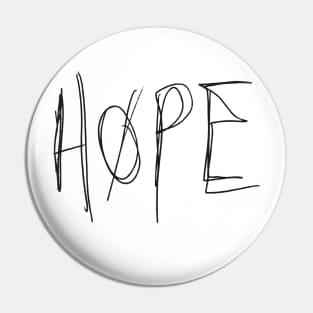 Hope - Alexander Calvert handwriting - black font Pin