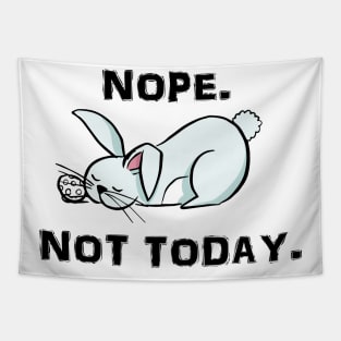 funny bunny design nope not today Tapestry