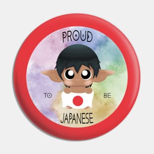 Proud to be Japanese (Sleepy Forest Creatures) Pin