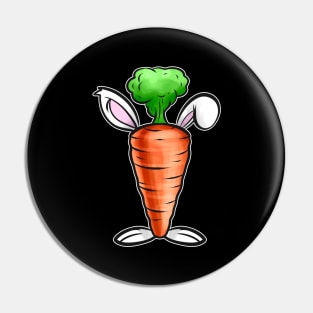 A Carrot with Bunny Feet and Ears. Easter Pin