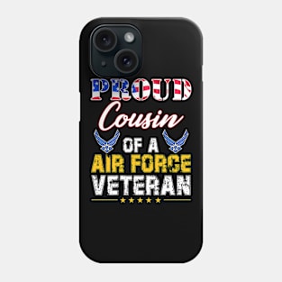 Proud Cousin Of A Air Force Veteran-Vintage American Flag Phone Case