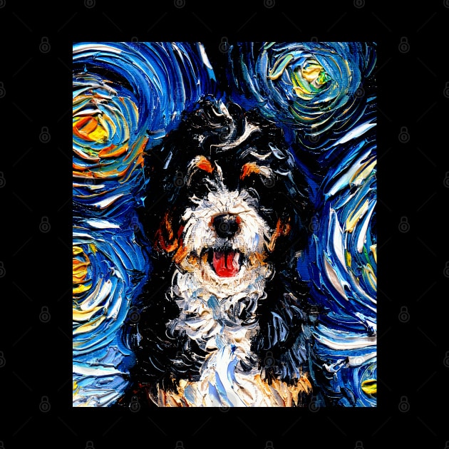 Bernedoodle Night (Portrait) by sagittariusgallery