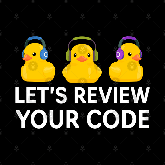LET'S REVIEW YOUR CODE RUBBER DUCKIES WITH HEADPHONES V2 by officegeekshop