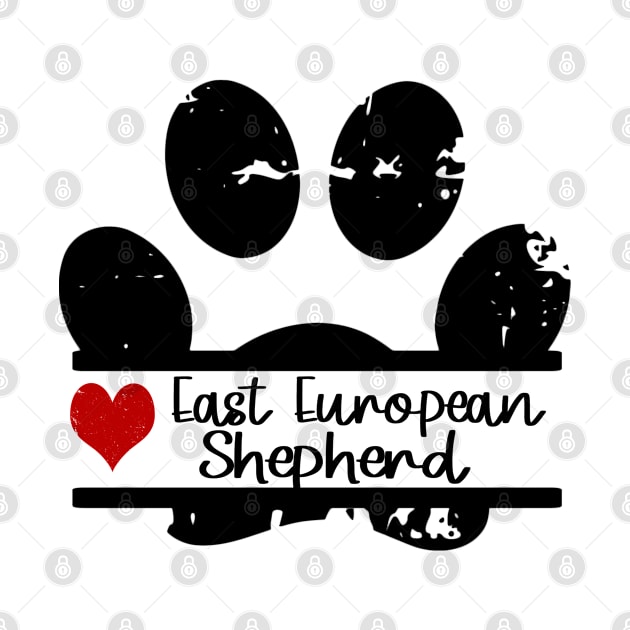 East European Shepherd dog paw print by artsytee