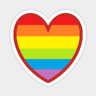 Rainbow hearts to show some love Magnet