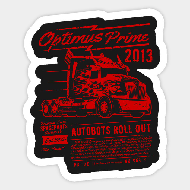 Space Truck - Transformers Optimus Prime - Sticker