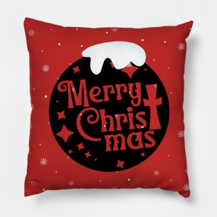 Merry Christmas - Jesus is born - Christmas begins with Christ Pillow