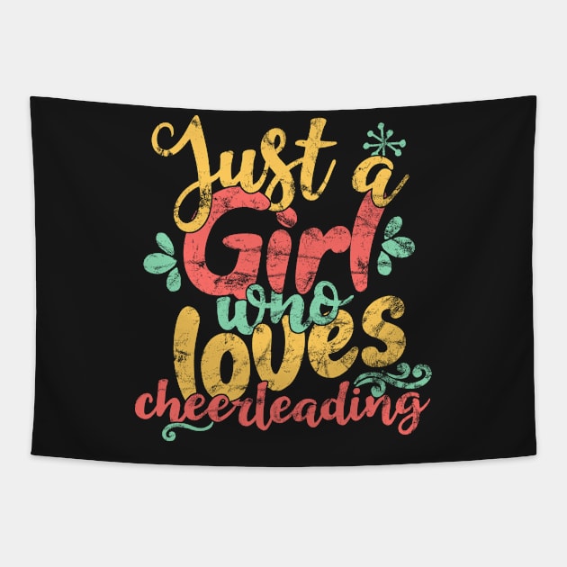 Just A Girl Who Loves Cheerleading Gift product Tapestry by theodoros20