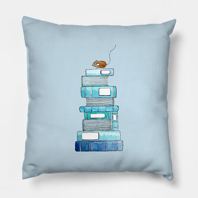 Book Mouse Pillow by BiblioartsbyEmma