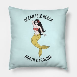 Ocean Isle Beach North Carolina Mermaid Pillow