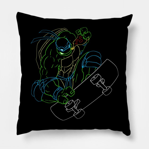 Neon 90's Ninja Turtles - Leonardo Pillow by CoolDojoBro