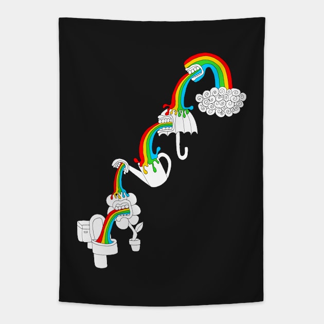 Rainbow Puke Tapestry by Gioco1