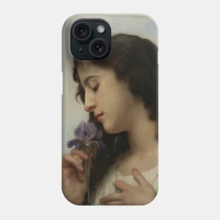 Woman with Iris by William-Adolphe Bouguereau Phone Case
