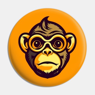 Cheerful Monkey: A Lively Cartoon Illustration Pin