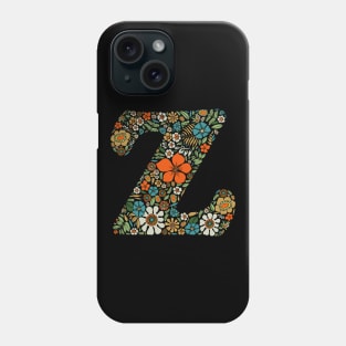 Hippie Floral Letter Z Phone Case