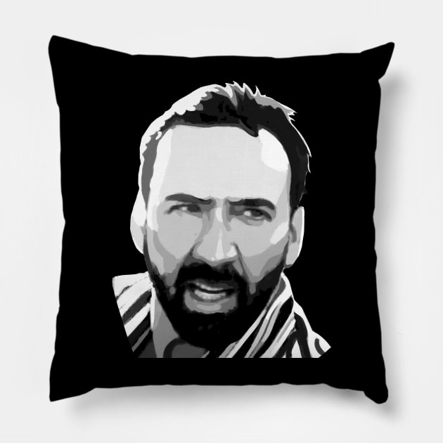 Nicolas Cage Pillow by Fefierys