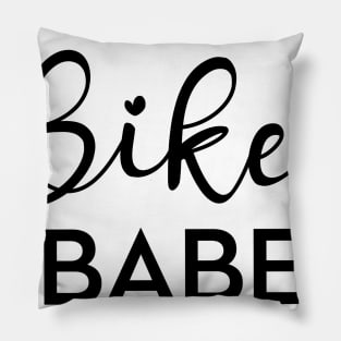 Biker Babe Graphic T-shirt Pillow