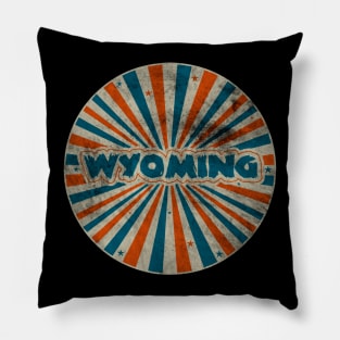 Wyoming vintage Pillow