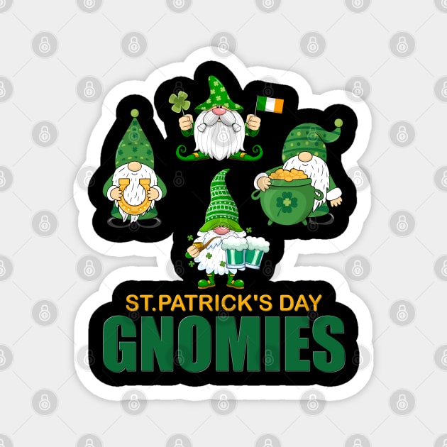 St. Patrick's Day Gnomies, Shamrock, St Paddy's Day, Ireland, Green Beer, Four Leaf Clover, Beer, Leprechaun, Irish Pride, Lucky, St Patrick's Day Gift Idea Magnet by DESIGN SPOTLIGHT