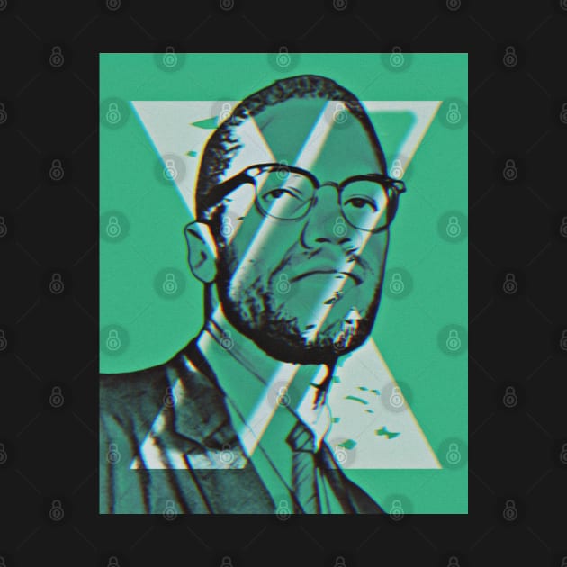 Malcolm X Green by BlackOzean