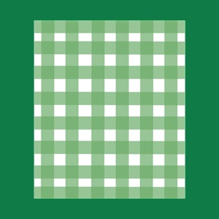 Green and White, Check Grid T-Shirt