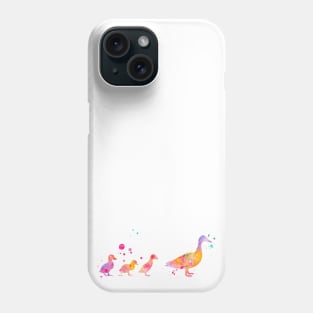 Ducklings Watercolor Painting Phone Case