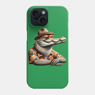 Beachside Basking: Croc's Vacation Phone Case