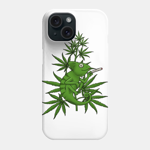 Smoke Weed Marijuana Tshirt Cannabis Shirt Stoner Chameleon Phone Case by PomegranatePower