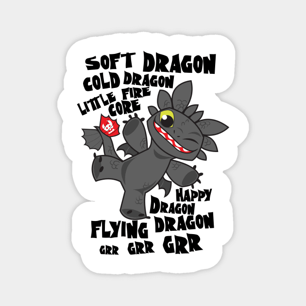 Soft Dragon Magnet by Kuitsuku