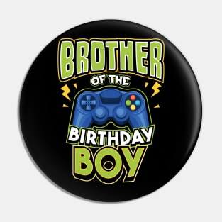 Brother of the Birthday Boy Matching Video Gamer Pin