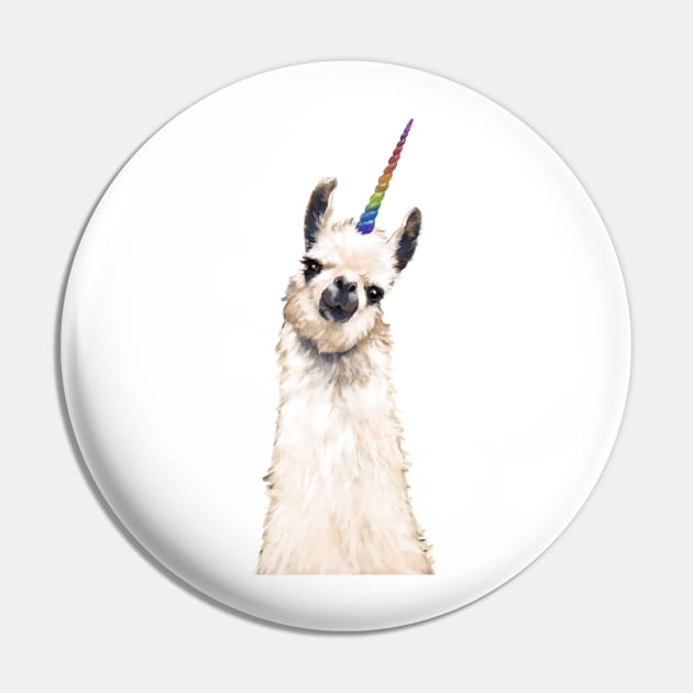 Rainbow Unicorn Llama Pin by bignosework