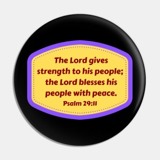 Bible Verse Psalms 29:11 Pin