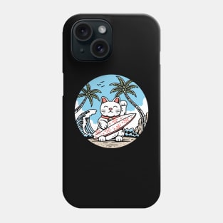 Lucky Cat Surfing Phone Case