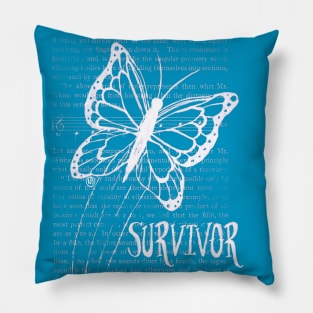 Survivor- white design Pillow