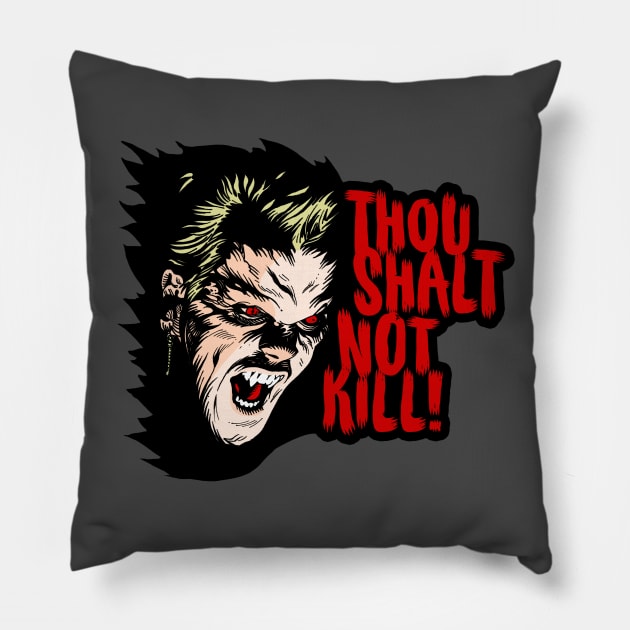 Thou Shalt Not Kill! Pillow by rsacchetto