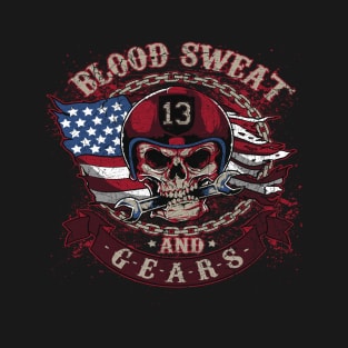 Blood Sweat and Gears Motorbike Logo T-Shirt T-Shirt
