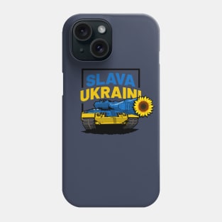 Slava Ukraini Color Tank With Sunflower Phone Case