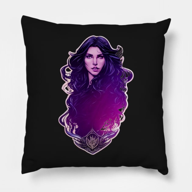 Yen - Sorceress - Fantasy Witcher Pillow by Fenay-Designs