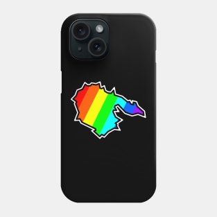 Hornby Island in Colourful Bright Rainbow Colours - Gulf Islands Gift - Hornby Island Phone Case