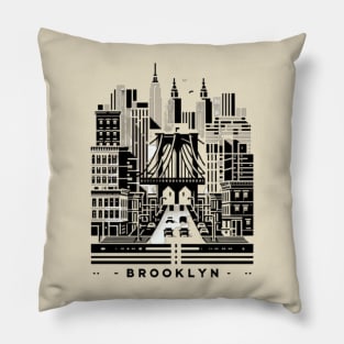 Brooklyn Graphic T-Shirt Pillow