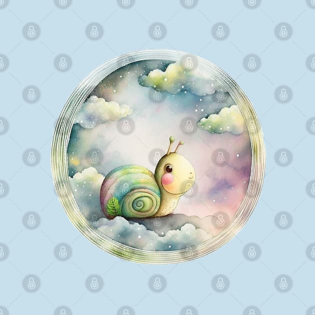 Cute snail, cartoon character by NATLEX