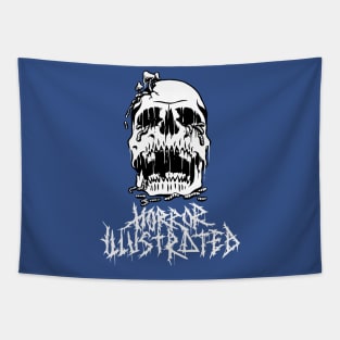 HORROR ILLUSTRATED W SKULL Tapestry