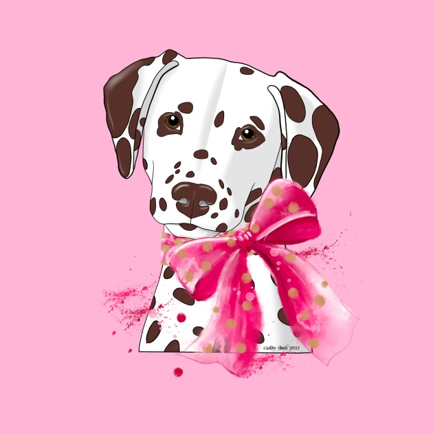 Dalmatian with a bow by FLCupcake