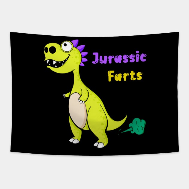 Jurassic Farts Tapestry by Art by Nabes