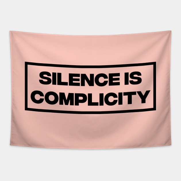 Silence Is Complicity Tapestry by Football from the Left